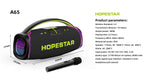 Worryfree Gadgets Hopestar Wireless Bluetooth 300W Portable Speaker, Water Resistant, Black (WA65-BLK)