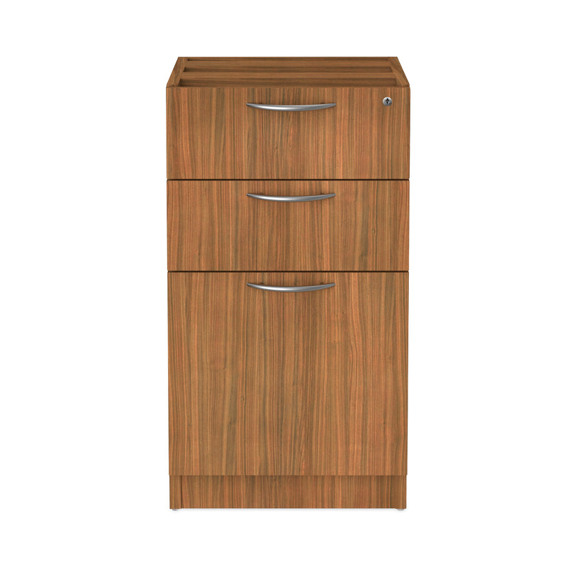 Alera® Valencia Series Box/Box/File Full Pedestal, 15.63w x 20.5d x 28.5h, Modern Walnut