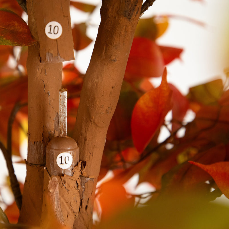 Nearly Natural 8' Autumn Ficus Artificial Fall Tree (T4767)