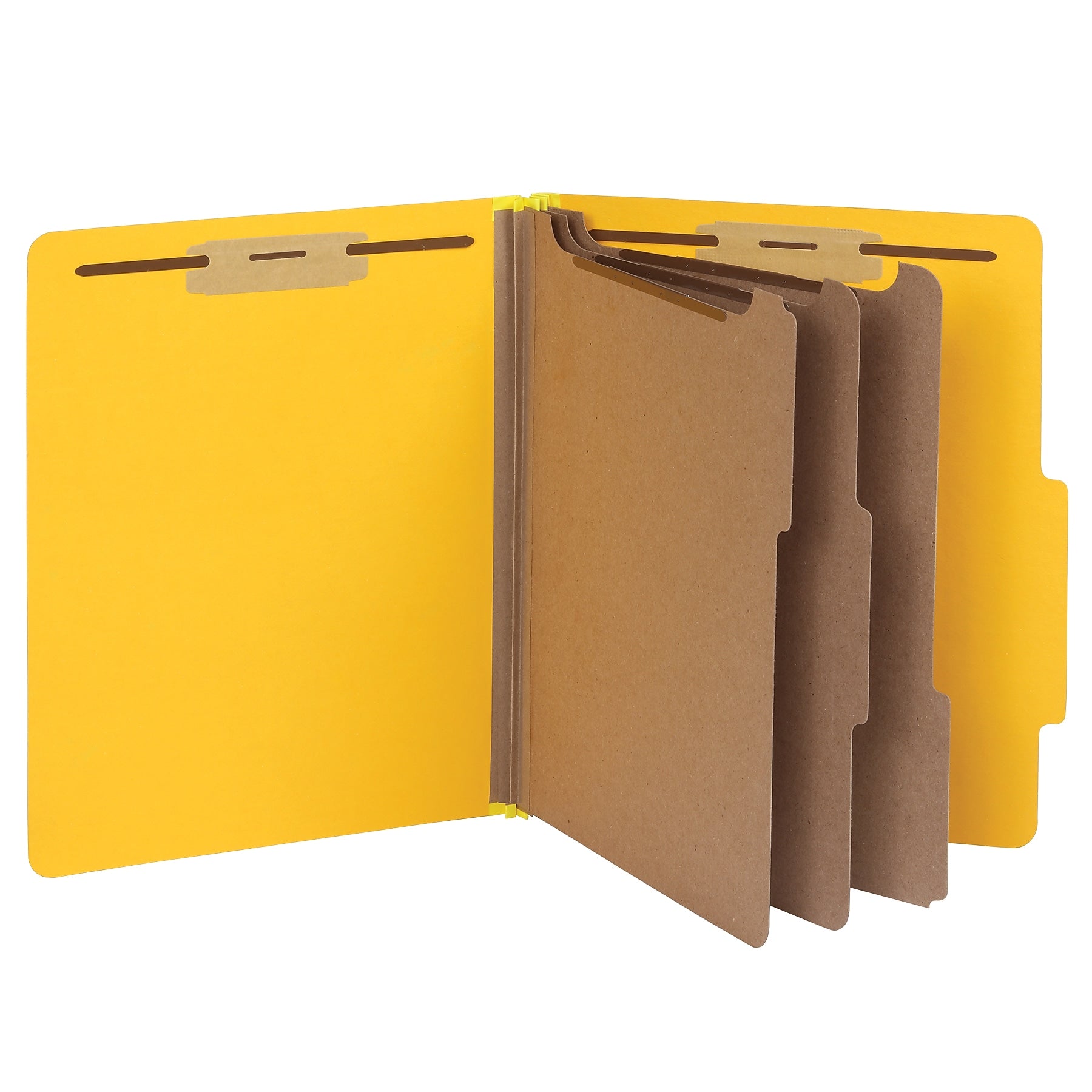 Pendaflex Heavy Duty Classification Folder, 3-Dividers, 3" Expansion, Letter Size, Yellow, 10/Box (1006943)