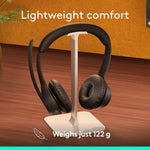Logitech Zone 305 Wireless Noise Canceling Bluetooth Stereo Headset, USB-C, MS Certified (981-001452)