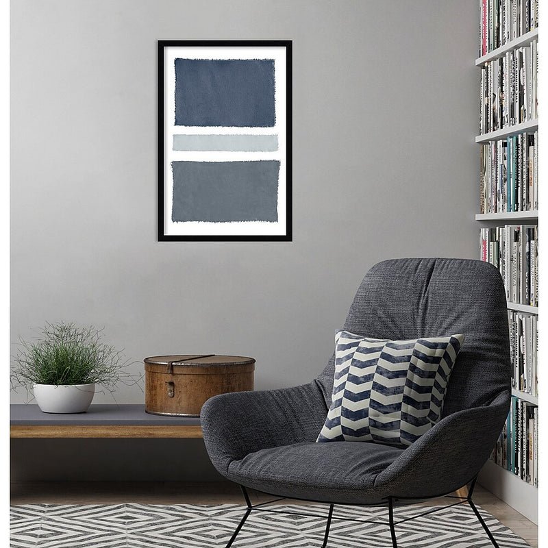 Amanti Art Painted Weaving V Gray by Piper Rhue Wood Framed Wall Art Print, 18" x 26" (A42675461062)