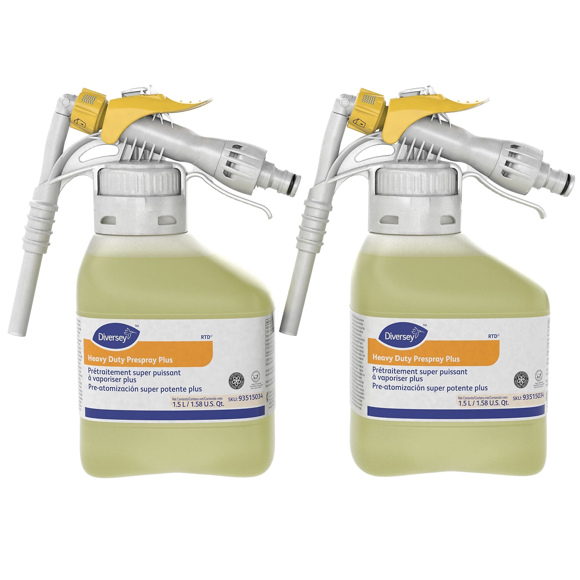 Diversey Floor Care Heavy Duty Pre-Spray Plus, RTD, Fruity Fresh Scent, 1.5 Liters, 2/Carton (904972)