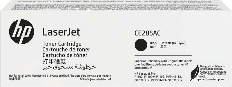 HP 85AC Black Standard Yield Toner Cartridge, Prints Up to 1,600 Pages (CE285AC)