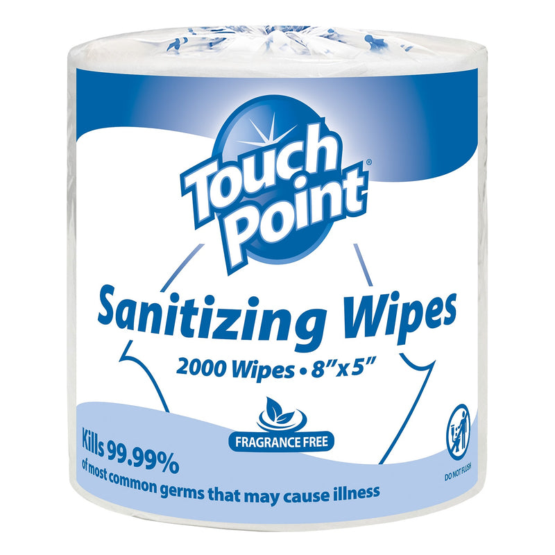 Touch Point Sanitizing Wipes Refill, 2000 Wipes/Container, 2/Carton (WS2000FF)