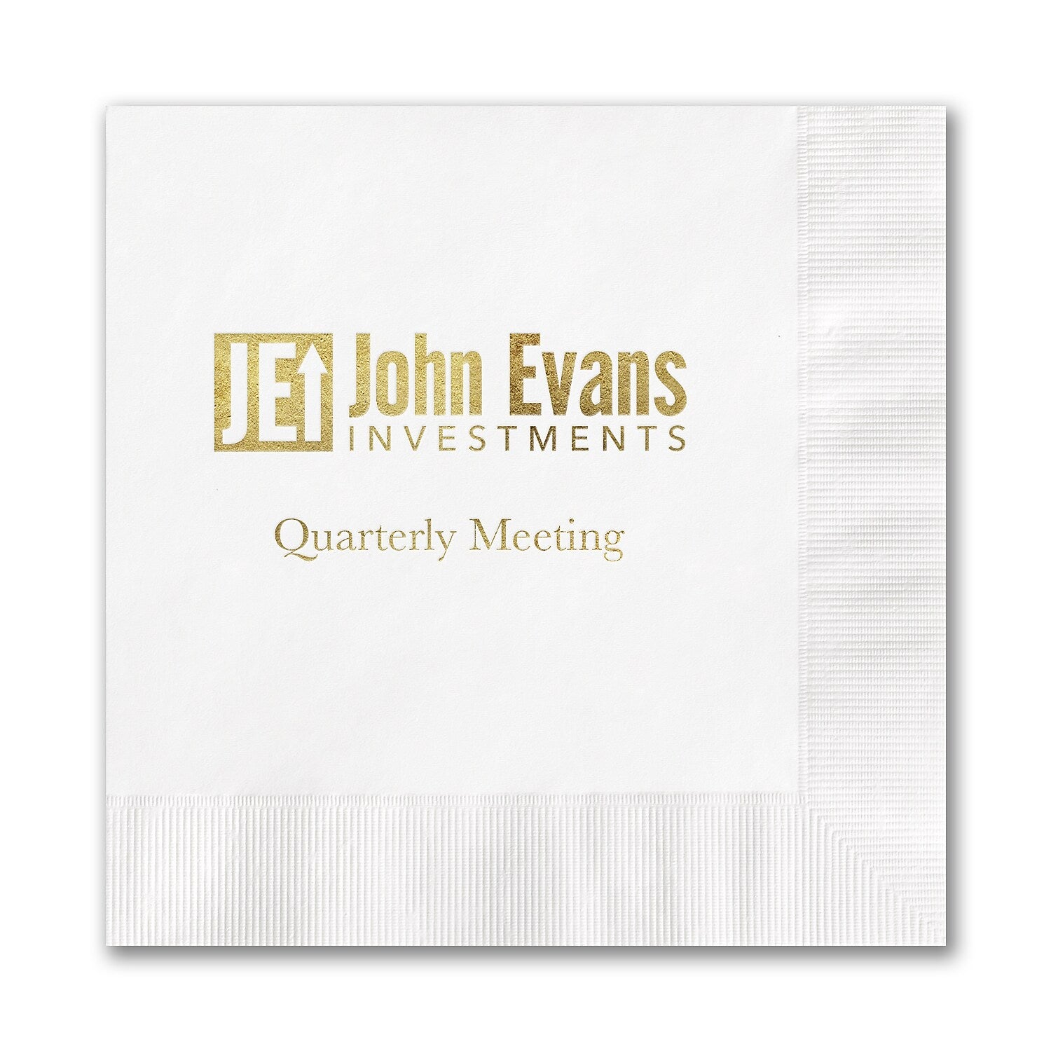 White Luncheon Napkin - Foil Imprint, 100/BX