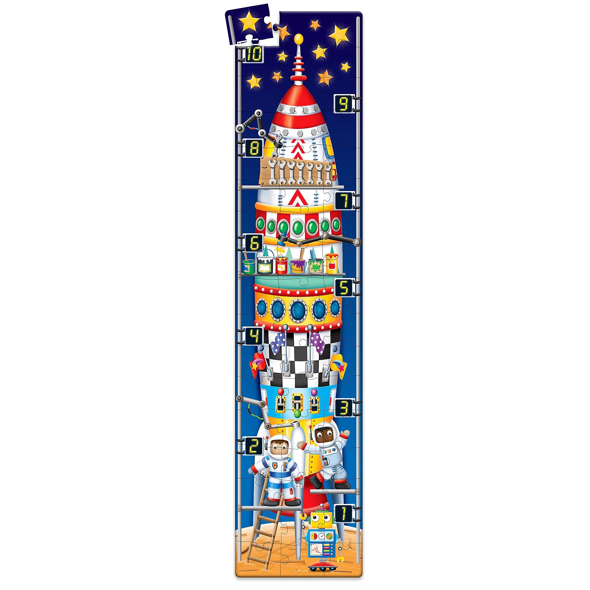 The Learning Journey 51-Piece Long & Tall Puzzles 123 Rocketship (LJI434284)