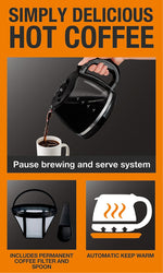 Krups Simply Brew 5-Cups Automatic Drip Coffee Maker, Stainless Steel (KM202855)
