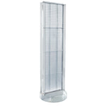 Azar Displays 60” x 16” Two-Sided Pegboard Floor Display w/ C-Channel Sides on Revolving Round Studio Base, Clear (700788-CLR)