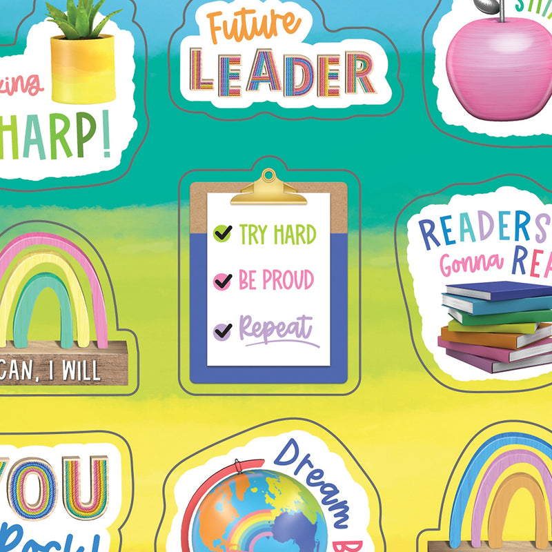 Happily Ever Elementary Creatively Inspired Motivators Shape Stickers, Multicolored, 72/Pack, 12 Packs/Bundle (CD-168328-12)