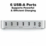 4XEM Charging Station, 50W, 4.9 ft., White (4X6PORTUSBACS)