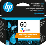 HP 60/901 Tri-Color Ink Cartridge, Prints Up to 165 Pages (CC643WN#140)
