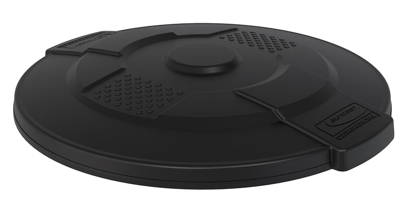 Suncast Trash Can Lid, 32 gal., Round, Black (SUATCU44GLIDD)