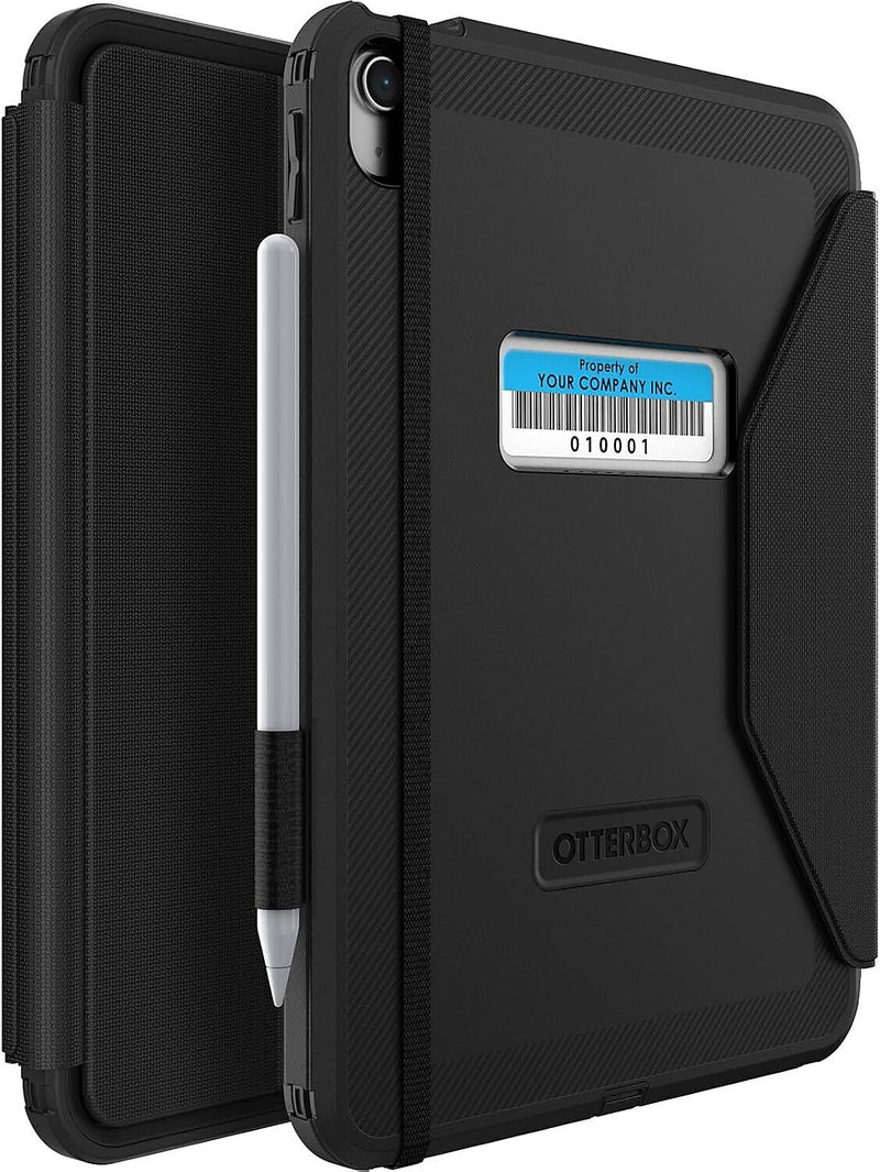 OtterBox Defender Polycarbonate/Silicone 10.2" Folio Case for iPad (10th Generation), Black (77-93758)