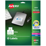 Avery Sure Feed Laser/Inkjet Identification Labels, 1 1/4" x 1 3/4", White, 15 Label Sheets/Pack (6570)