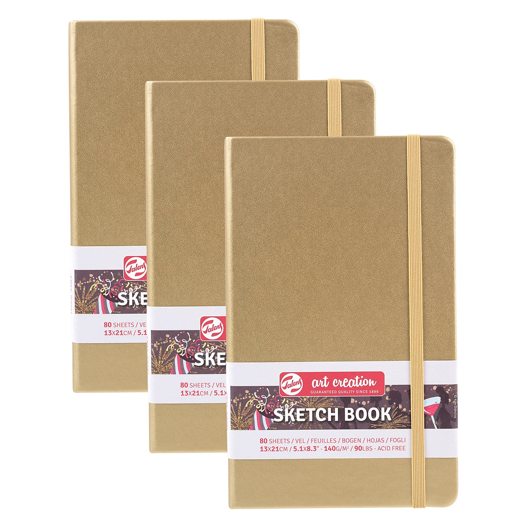 Talens Art Creation 5.1" x 8.3" Sketch Book, 80 Sheets/Book, 3/Bundle (TLN9314142M-3)