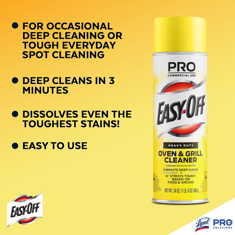 Professional Easy-Off Heavy-Duty Oven & Grill Cleaner, Lemon, 24 Oz. (6233885261X)