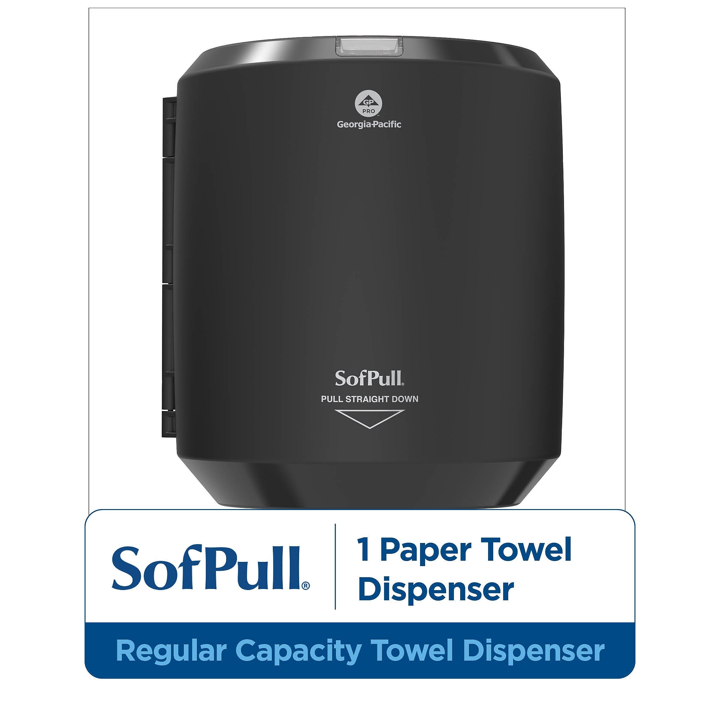 SofPull Centerpull Paper Towel Dispenser, Black (58204B)