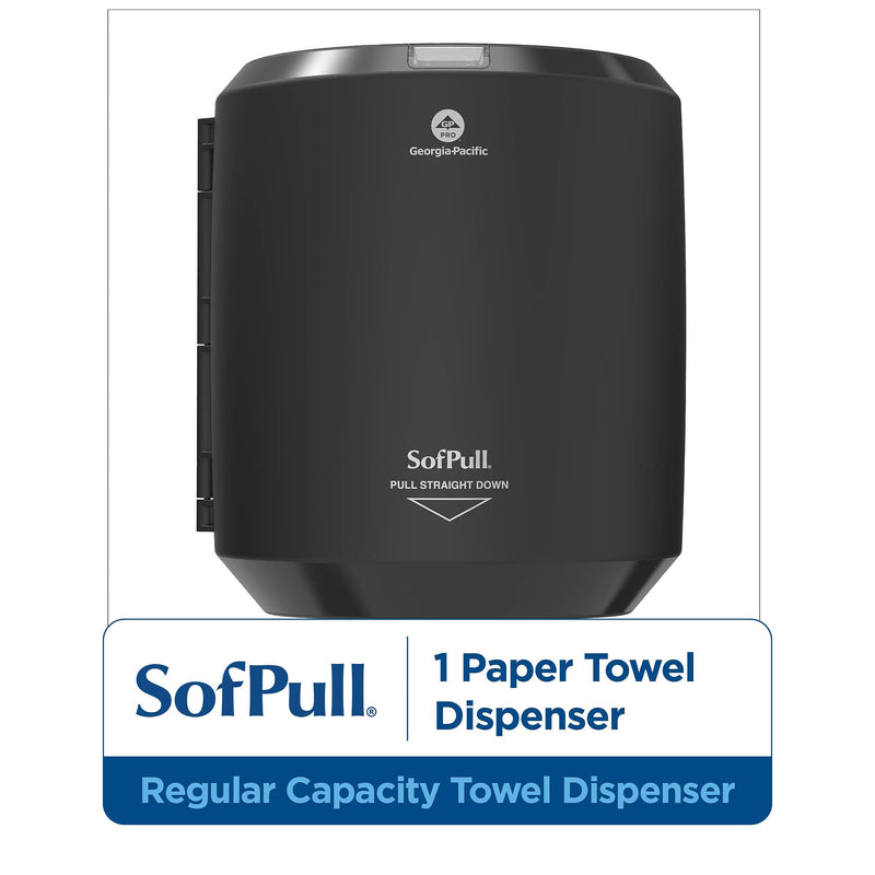 SofPull Centerpull Paper Towel Dispenser, Black (58204B)