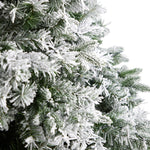 Nearly Natural 10-ft Flocked Vermont Mixed Pine Artificial Christmas Tree with 800 LED Lights and 2200 Bendable Branches (T3387)