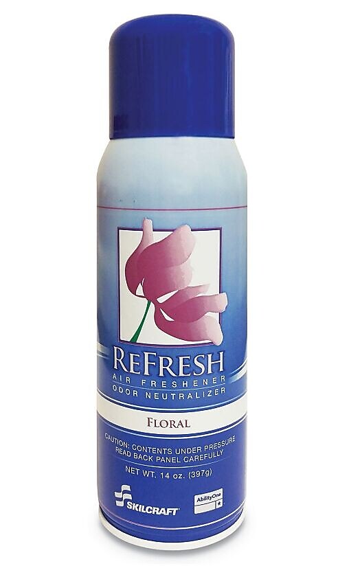 AbilityOne Refresh Air Freshener, 14 oz Aerosol Spray, 12/Box (NSN7216055)