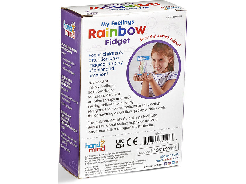 hand2mind My Feelings Rainbow Fidget Toy, Multicolor (94489)