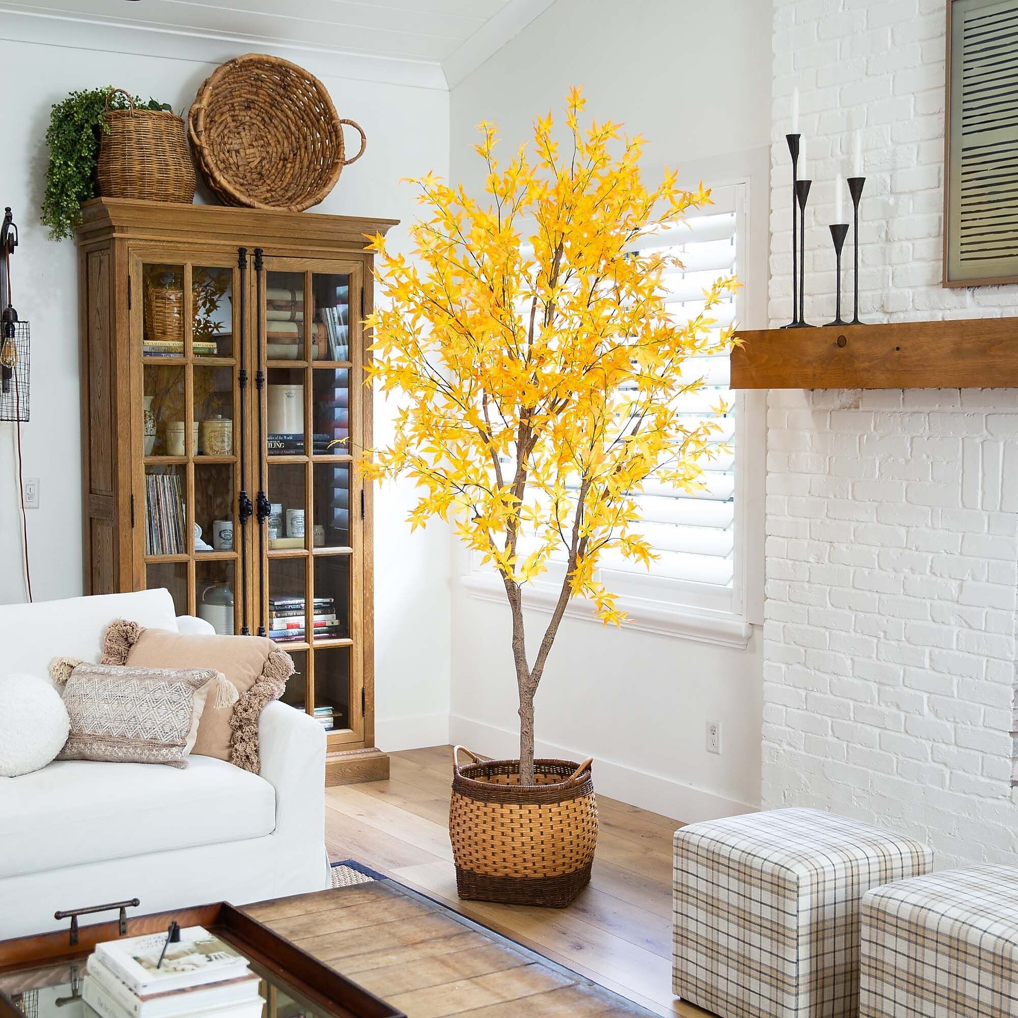 Nearly Natural 8' Autumn Maple Artificial Fall Tree (T4811)