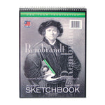 Roaring Spring Paper Products 9" x 12" Top Opening Sketch Book, 30 Sheets, White, 12/Case (52112cs)