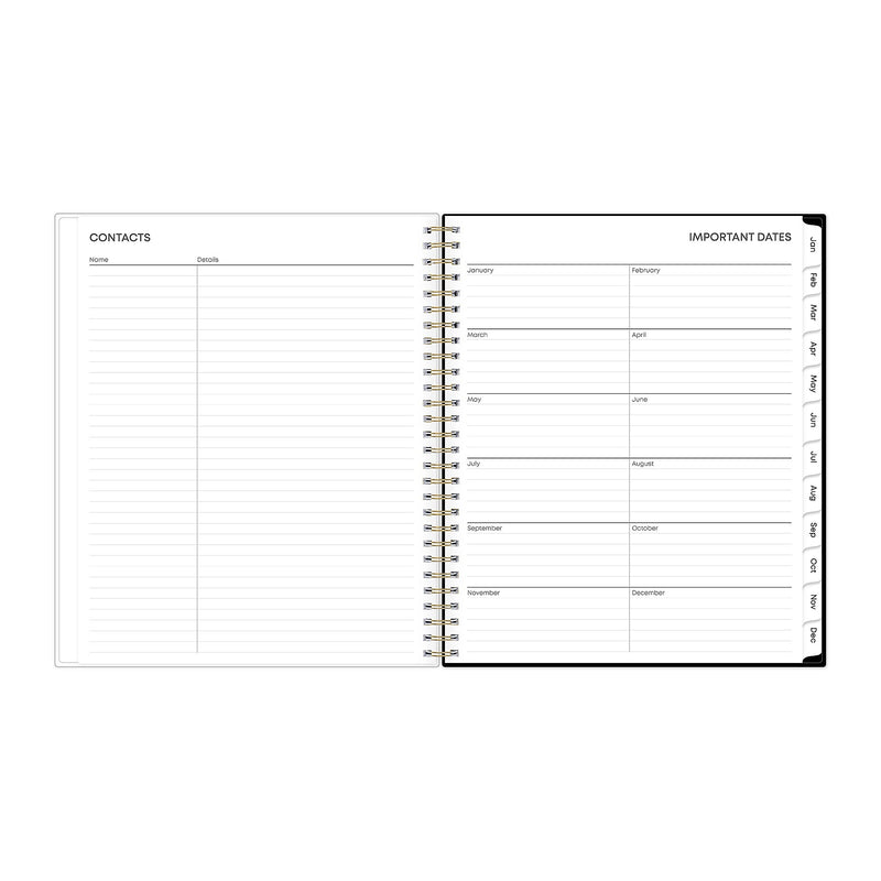 Planning Calendar BS Baccara Dark Poly CYO 8x10 RY26 Monthly Safety Wirebound -