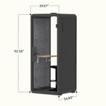 FlexiSpot WorkCube Series Sound Absorbing Privacy Booth, Gray (P1F-2G-KIT)
