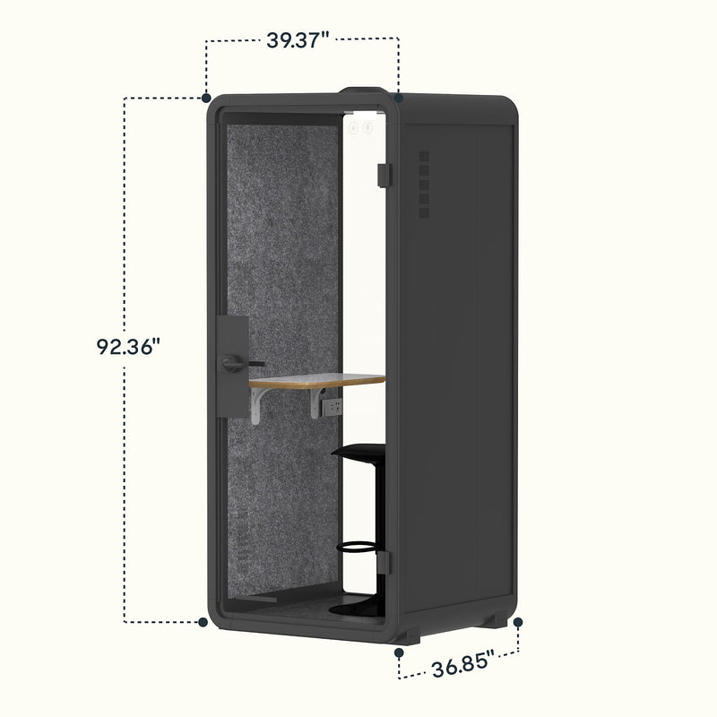 FlexiSpot WorkCube Series Sound Absorbing Privacy Booth, Gray (P1F-2G-KIT)