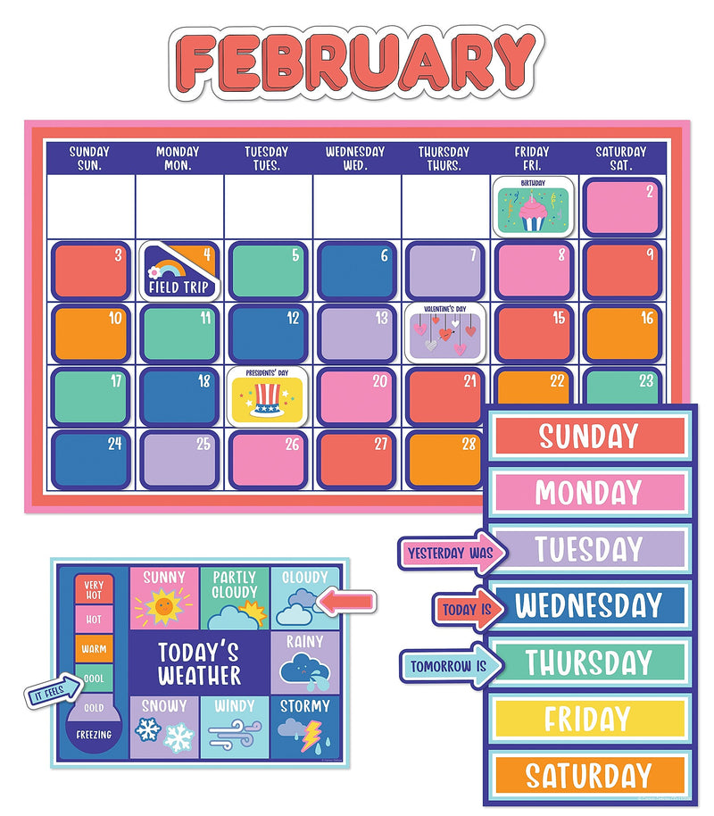 Carson Dellosa Education We Stick Together Calendar Bulletin Board Set, 163/Pack (110586)