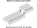 Azar 2.63" x 12" Pegboard 8-Compartment Cosmetic Tray, Clear, 2/Pack (225830-8COMP-CLR-2PK)