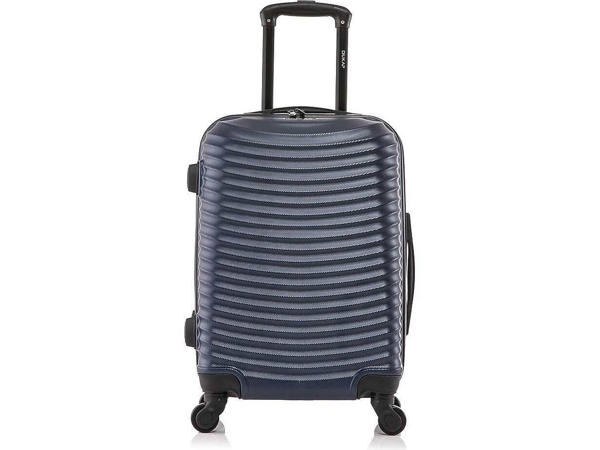 DUKAP Adly 20" Hardside Suitcase, 4-Wheeled Spinner, TSA Checkpoint Friendly, Navy Blue (DKADL00S-BLU)