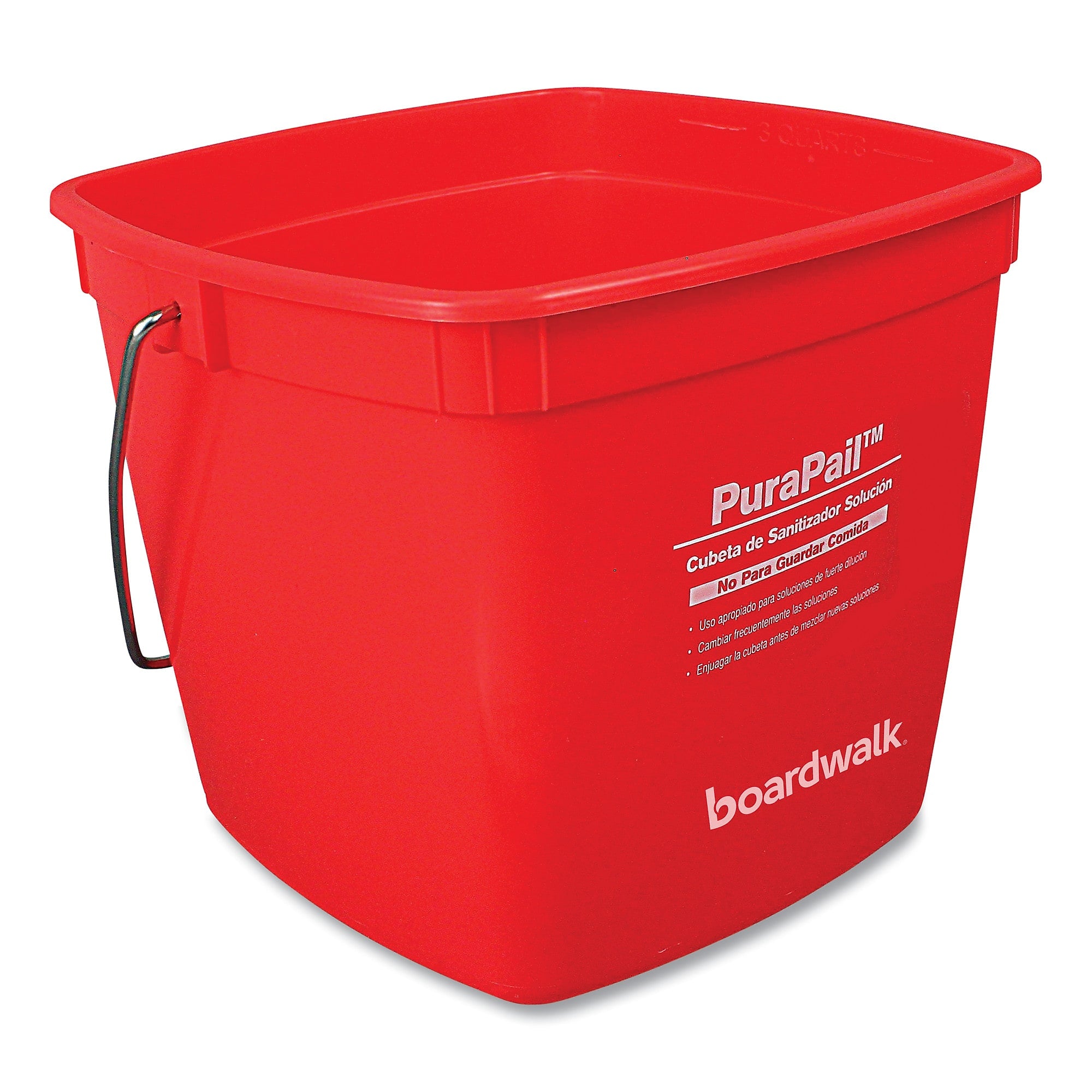 Boardwalk PuraPail Bucket, 6 Quart, Plastic, Red (BWK6QTREDBKT)