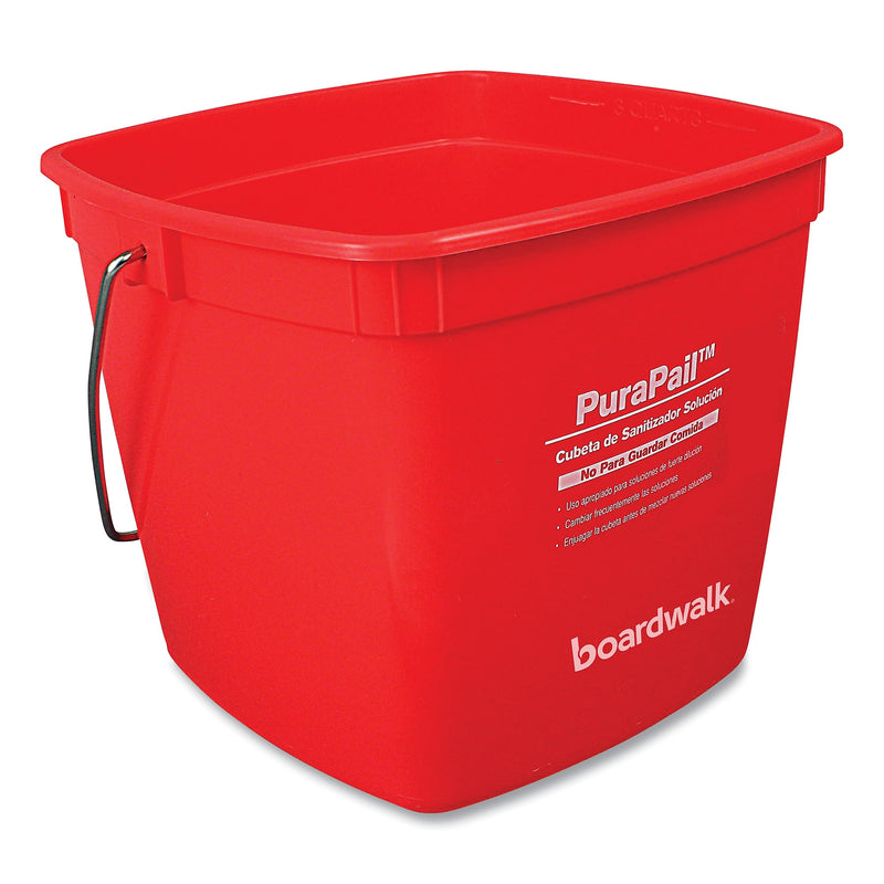 Boardwalk PuraPail Bucket, 6 Quart, Plastic, Red (BWK6QTREDBKT)