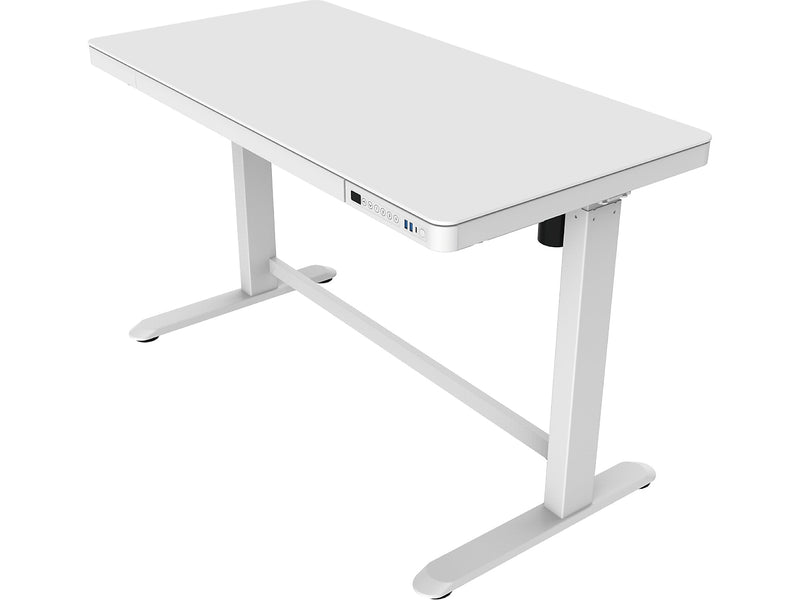 FlexiSpot EW8 48"W Rectangular Adjustable Metal Standing Desk, White (EW8W)