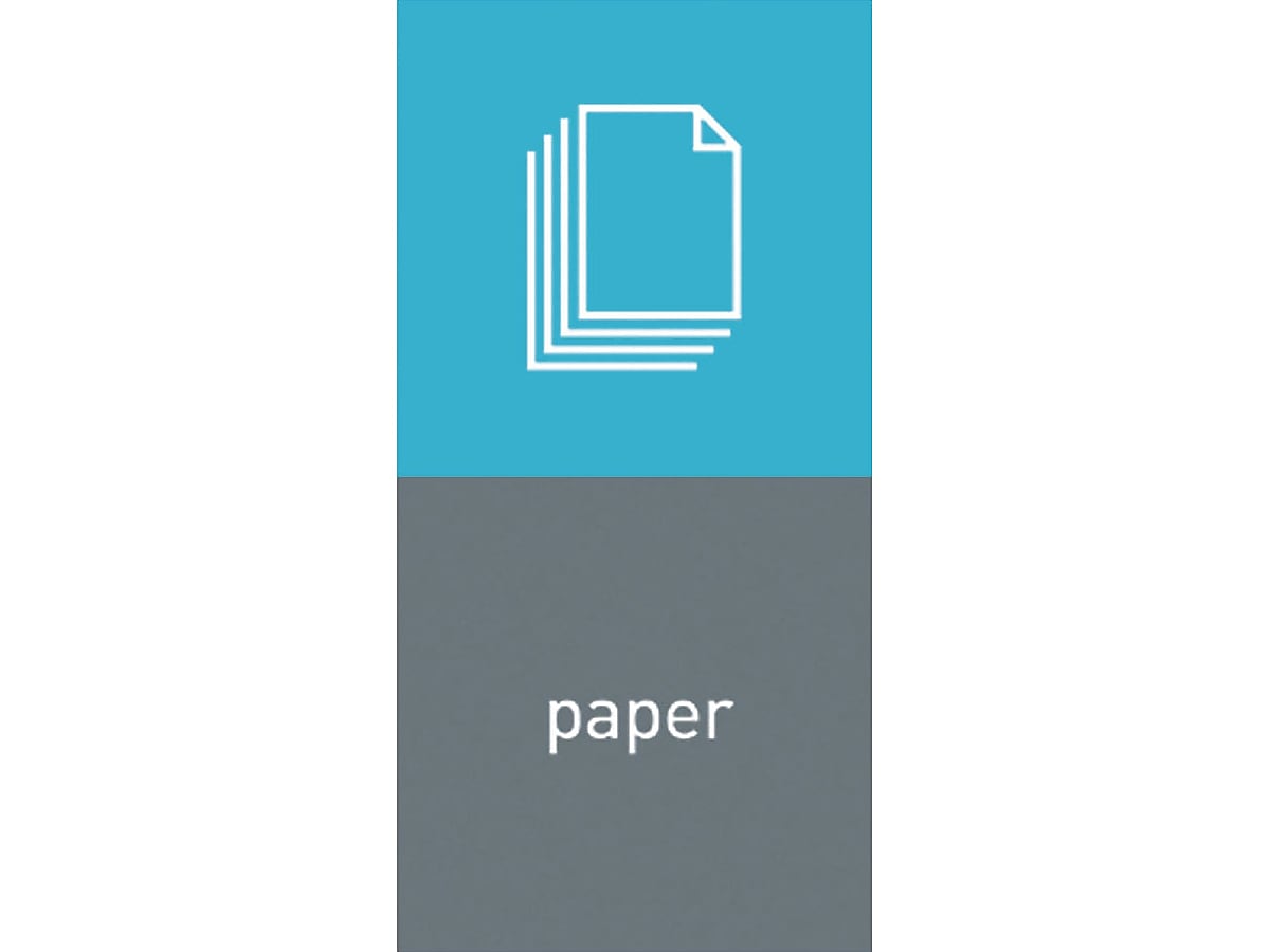 simplehuman Paper Magnetic Sorting Label, 8" x 4", Blue/Gray, 2/Pack (KT1174)