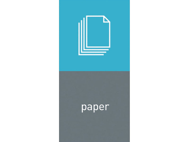 simplehuman Paper Magnetic Sorting Label, 8" x 4", Blue/Gray, 2/Pack (KT1174)