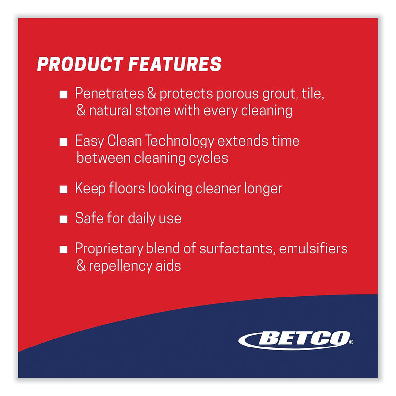 Betco Stone, Tile, Grout Cleaner and Protectant, Pleasant Scent, 1 Gal. Bottle, 4/Carton (BET16850400)