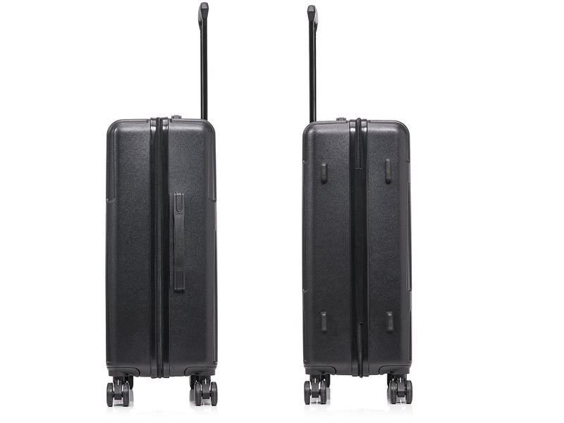 InUSA Drip 24" Hardside Suitcase, 4-Wheeled Spinner, TSA Checkpoint Friendly, Black (IUDRI00M-BLK)