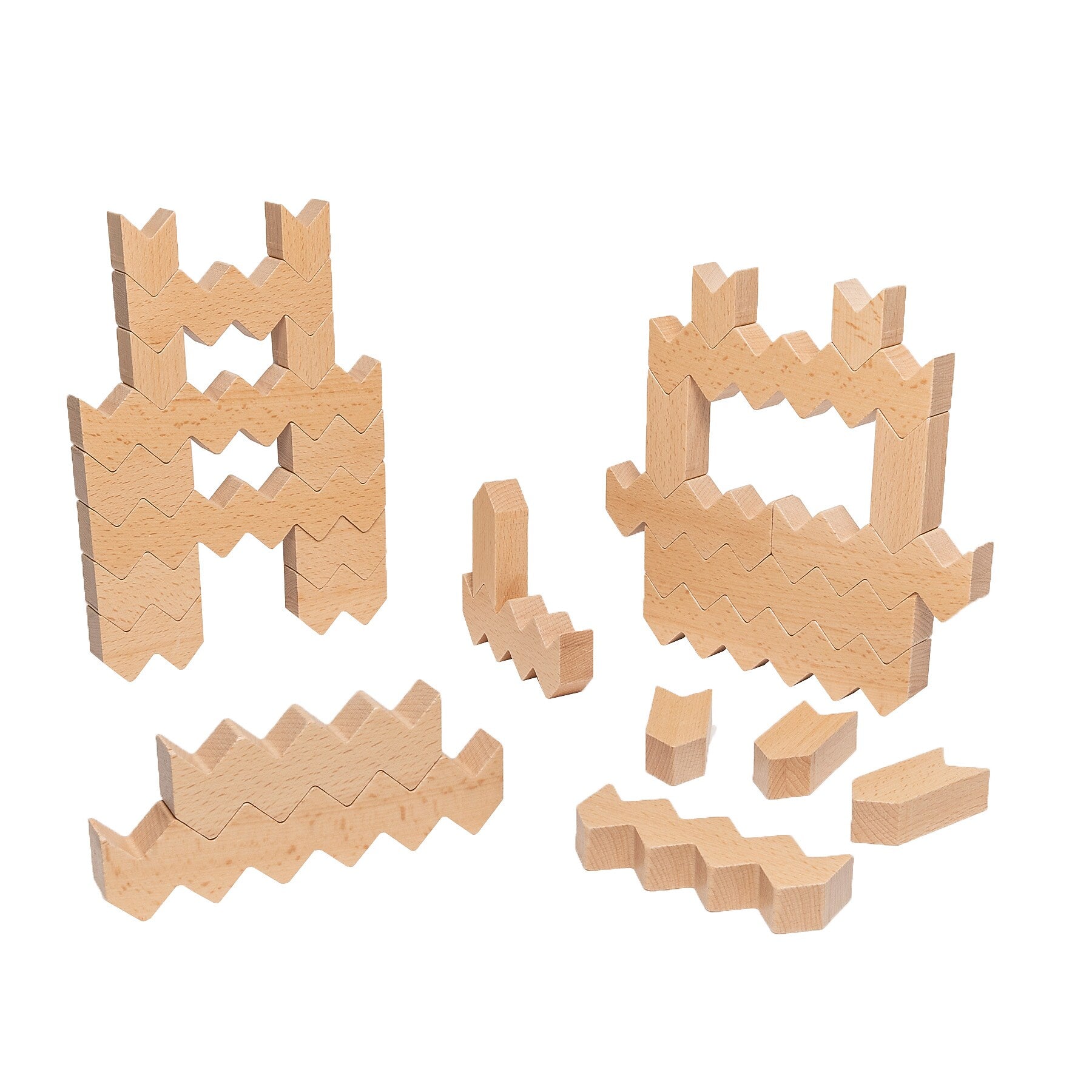 Educational Advantage ZigZag Blocks, 30 Pieces (EA-359)