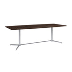 Bush Business Furniture 96W x 42D Boat Shaped Conference Table with Metal Base, Black Walnut (99TBM96BWSVK)