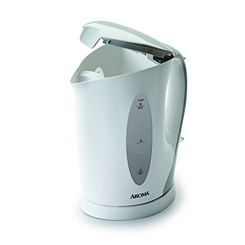 Aroma AWK-105 Electric Kettle, 6-Cups, White