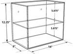 Azar 14"W Open Countertop Display Case, Clear, Each (255655)