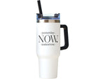 Baudville Thirst Quencher NOW Tumbler, White, 40 Oz. (93444)