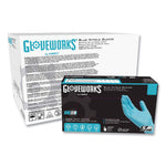GloveWorks by AMMEX Industrial Nitrile Gloves, Powder-Free, 5 mil, Small, Blue, 100 Gloves/Box, 10 Boxes/Carton