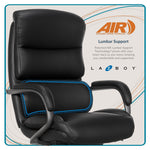 La-Z-Boy Aberdeen Ergonomic Bonded Leather Swivel Executive Chair, Black (51545-BLK)