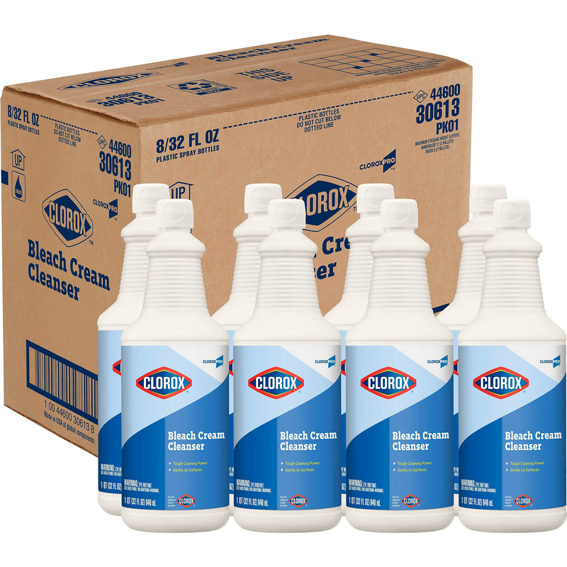 CloroxPro Clorox Bleach Cream Cleanser, 32 oz., 8/Carton (CLO 30613)