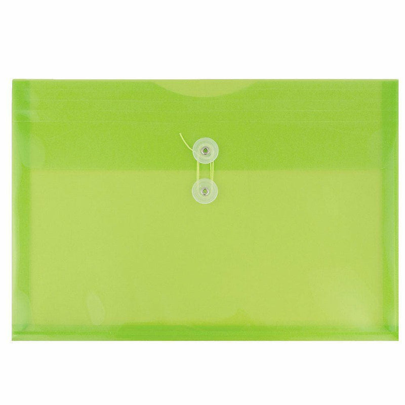 JAM Paper Premium Plastic Document File, 1 Pocket, Legal, Lime Green, 3/Pack (219B1ligrx3)